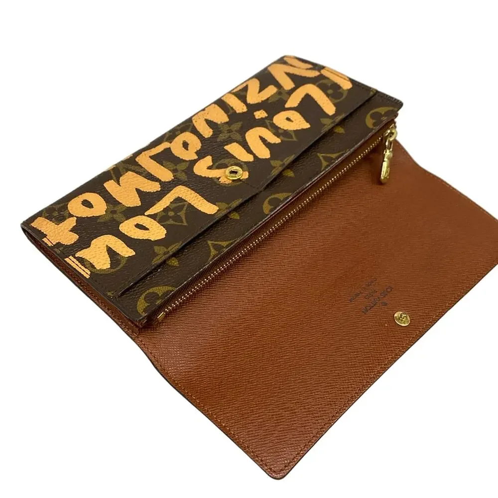 Louis Vuitton Pochette Porte Monnaie Credit Monogram Graffiti Long Wallet M92190